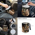 thumbnail image 7 of Renewold 14 PCS Car Seat Cover Set, with Steering Wheel Seat Belt Strap Armrest Cover Cup Holder Trash Bag Gear Shift Knob Cover Set Rear View Mirror Protector, Brown Horse Floral, 7 of 7