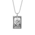 thumbnail image 3 of TEAMER Skeleton Tarot Card Necklace Stainless Steel Amulet Marigold Tarot Card Major Arcana Necklaces for Women Men, 3 of 4