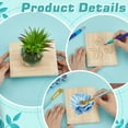 thumbnail image 4 of Unfinished Wooden Plaque 6x5x0.6 inch Wood Rectangle Plaque Rectangle Plaque Wooden Slice Unfinished Wood Craft Base Unfinished Blank Wooden Plaque for DIY, 4 of 9