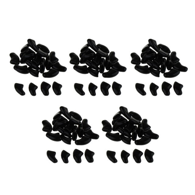 100 Unids Tapas De Uñas De Gato Suave / Tapa De Uña De Gato / / Protector De Uñas De Plástico Para Mascotas (S / L - S negro, tal se describe Sunnimix Tapas de uñas de gato para mascotas