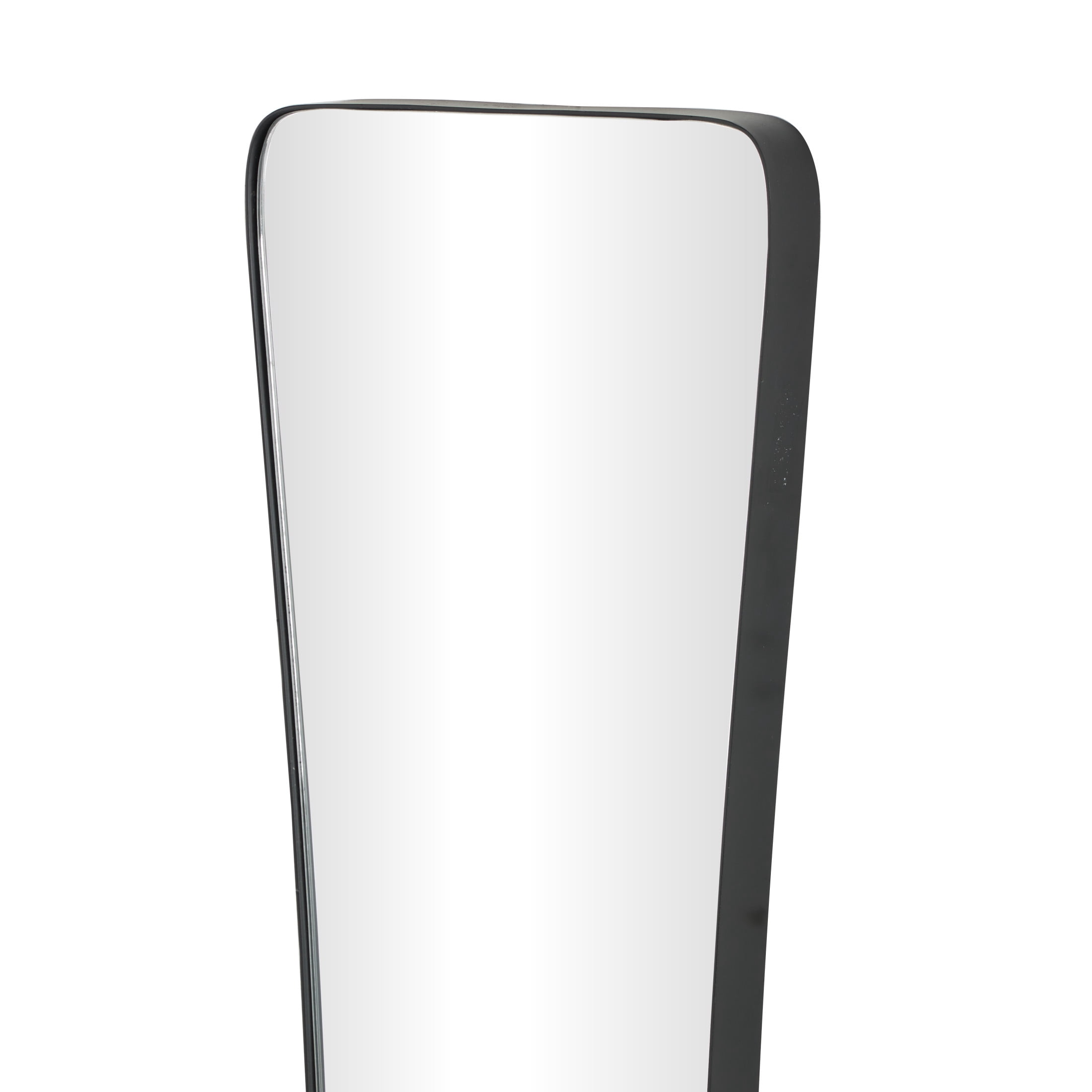 DecMode 9" x 45" Black Tall Abstract Wall Mirror