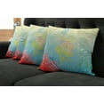 thumbnail image 2 of Ambesonne Ocean Throw Pillow Cover 4 Pack, Unusual Mermaid Shell, 16", Coral Blue, 2 of 6