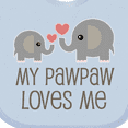 thumbnail image 4 of Inktastic My Pawpaw Loves Me Grandchild Boys or Girls Baby Bib, 4 of 4