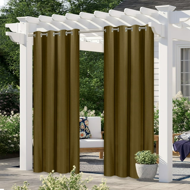 Cortinas pérgola para exteriores, cortinas opacas para exteriores para Patio, decoración exterior impermeable con resistente al óxido TFixol Cortinas al aire libre