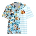 thumbnail image 4 of XIAOCHA Men's Oktoberfest Print Button Down Shirt Cartoon Graphic Short Sleeve Bavarian Top, 4 of 4