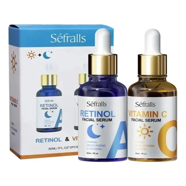 Sérum Facial Vitamina C + Retinol Rejuvenecedor Premium Día y Noche