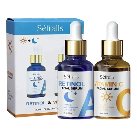 Sérum Facial Vitamina C + Retinol Rejuvenecedor Premium Día y Noche