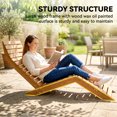 thumbnail image 4 of Outsunny Chaise Longue d'Extérieur en Bois, Transat pour Jardin, Teck, 4 of 8