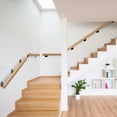 thumbnail image 4 of Pasamanos de madera para escaleras de 2 pies barandas de mano para escaleras interiores y exteriores soporte de pared antideslizante resistente barra, 4 of 7