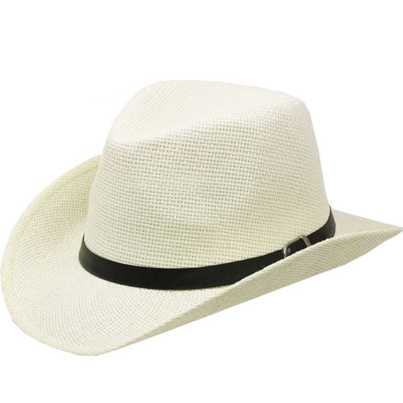 White Straw COWBOY HAT WOMEN MEN Summer 