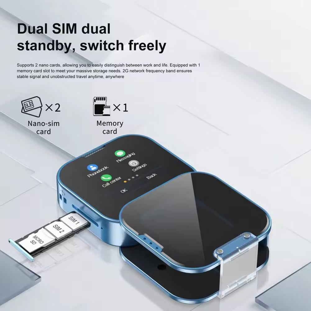 Mini Touch Screen Phone with Flip Folding Design, Dual SIM Card & 4 Colors Available