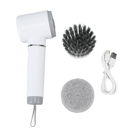 BIMZUC Cordless Electric Spin Scrubber - Rechargeable 2-Speed Cleaning Brush for Bathroom, Kitchen, Tile with 2 Brush Heads