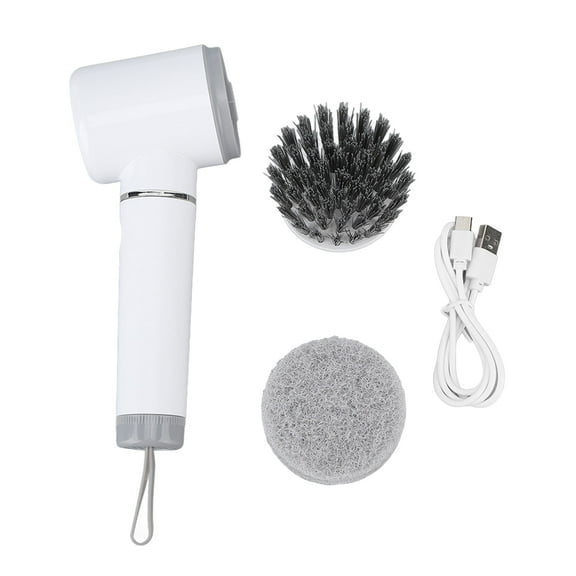 BIMZUC Cordless Electric Spin Scrubber - Rechargeable 2-Speed Cleaning Brush for Bathroom, Kitchen, Tile with 2 Brush Heads