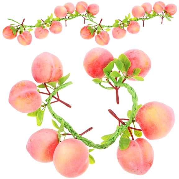 RENACLIPY Realistic Plastic Peach, Pink, Home Decor, Fine Details, PU 3Pcs