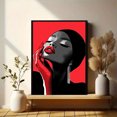 thumbnail image 6 of Red Lips Woman Portrait Decorative Painting/Canvas Art， Perfect for Living Room， Entryway， Studio， or as a Unique Gift Modern Wall Decor Art., 6 of 8