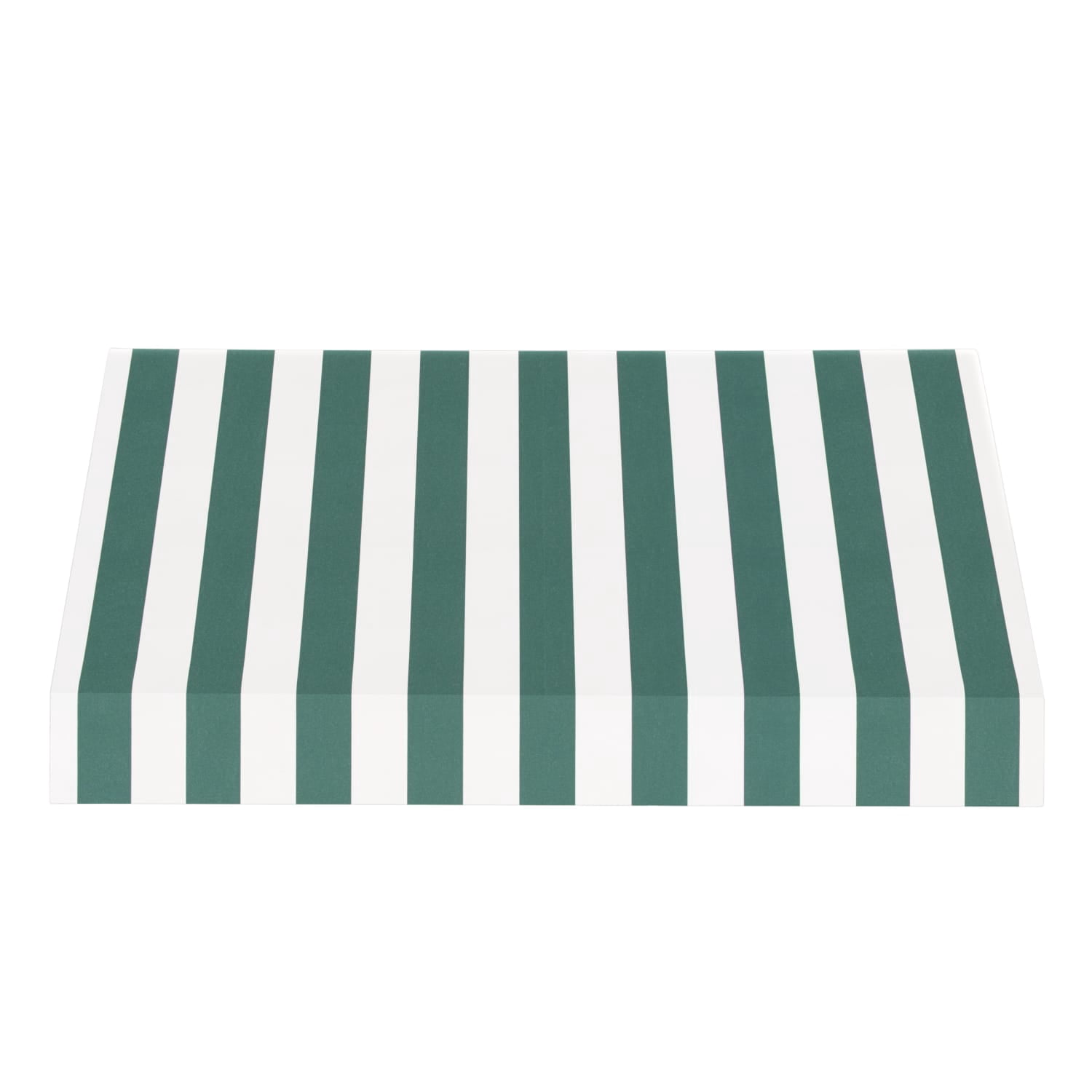 Awntech New Yorker Fixed Awning 64.5" x 18" x 36", Forest/White Stripe