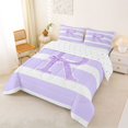 thumbnail image 2 of Erosebridal Glitter Print Letter R Full Size Comforter Sets for Girls, Purple Princess Bow Bedding Sets for Women, Reversible, 3pcs, 2 of 6