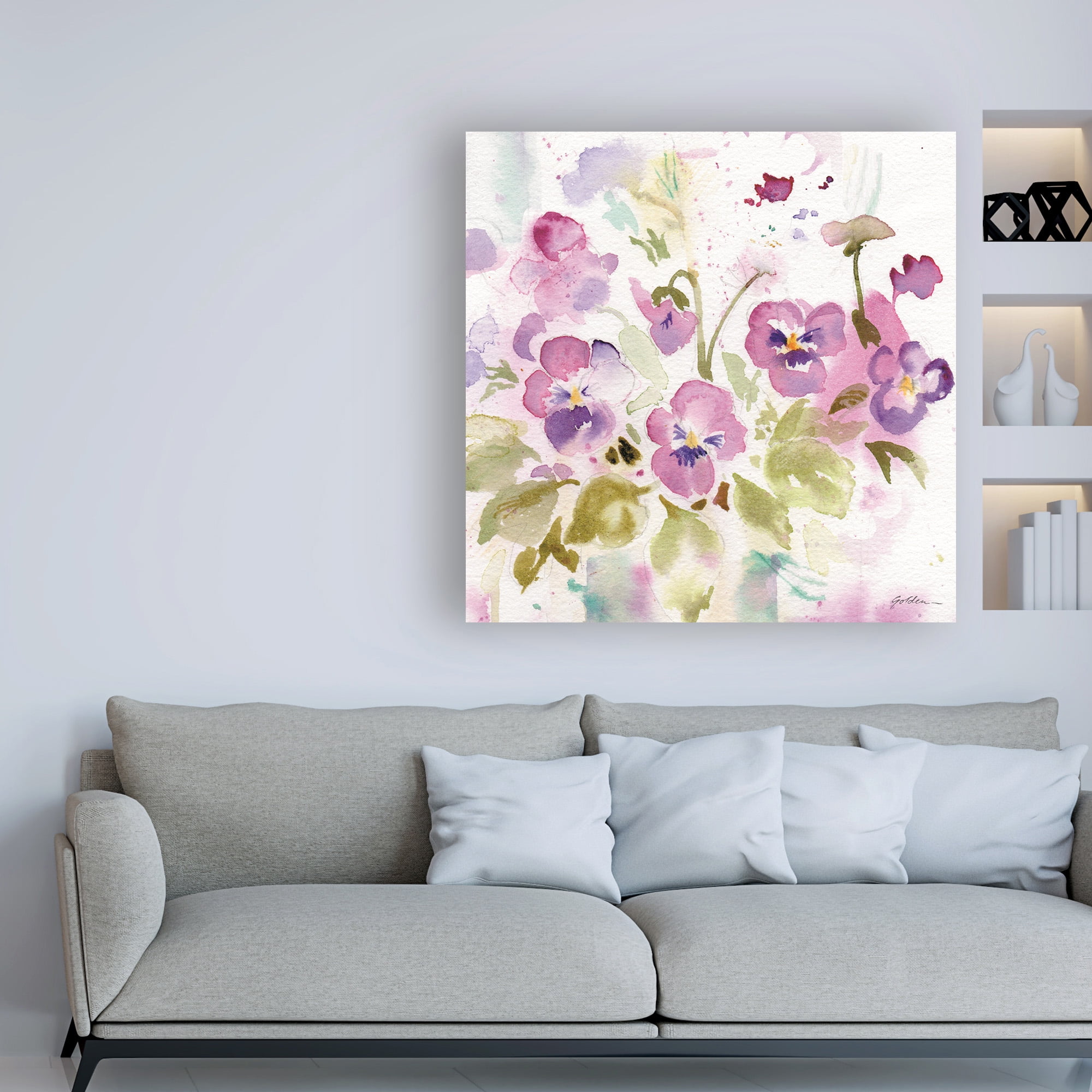 Trademark Fine Art 'Viola Impressions' Canvas Art by Sheila Golden