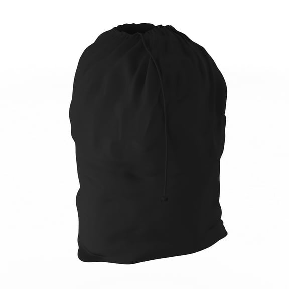 Trademark Home Durable Laundry Bag with Drawstring, Black