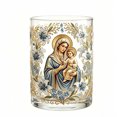 thumbnail image 2 of SLYNSHome Stemless Glass Cup with Religious Gold Art Print, Durable Clear Glass Tumbler for Communion Baptism and Spiritual Home Decor, 2 of 6