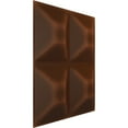 thumbnail image 2 of Ekena Millwork 11 7/8"W x 11 7/8"H Swindon EnduraWall Decorative 3D Wall Panel, Universal Aged Metallic Rust (12-Pack for 11.76 Sq. Ft.), 2 of 5