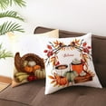 thumbnail image 5 of Fall Autumn Pumpkin Throw Pillow Cover Outdoor Watercolor Pumpkins Pillows Cover Thanksgiving Farmhouse Linen Decorative Cushion Case for Couch Bed Decor, 18X18Inch, 5 of 9
