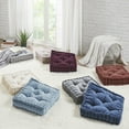 thumbnail image 6 of Regency Heights Square Tufted Floor Pillow, Meditation Seating Cushion , Chenille Sitting Pillows Floor and Chair Cushion for Yoga Living Room Balcony Office Outdoor, 20" x 20" Aqua, 6 of 6