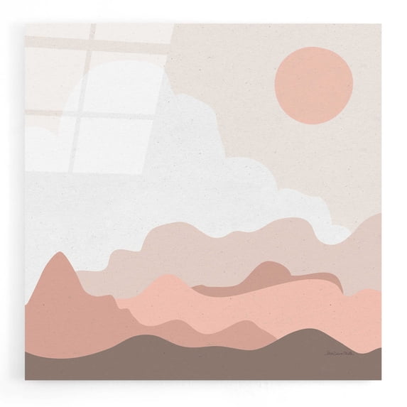 Epic Art 'Mountainous I' by Sara Zieve Miller, Acrylic Glass Wall Art, 12"x12"