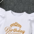 thumbnail image 3 of IBTOM CASTLE Toddler Baby Girls Princess Birthday Outfits Sleeveless Printed Vest Tops+Tulle Tutu Dress+Flower Crown Party Clothes 2-3 Years White - Long Sleeve, 3 of 8