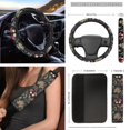 thumbnail image 3 of Jeiento Mushroom Front Car Seat Covers Full Set of 12 Universal Steering Wheel Cover Seat Belt Pad Armrest Box Mat Trash Bin Rear View Mirror Cover Cup Holders Keychain Air Vent Pouch, 3 of 7