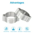 thumbnail image 4 of Uxcell Double Ear Hose Clamps 304 Stainless Steel O Clip Crimp Rings for Fuel Petrol Pipe Tube Fitting Connection 13-15 mm, 4 of 7