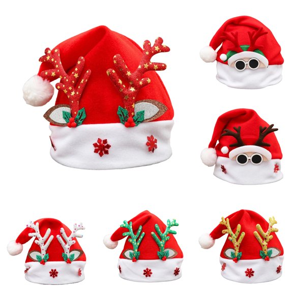 SIYUDAN Adult Christmas Hats Festive Novelty Party Headwear Accessories for Adults Holiday Celebrations Dress up