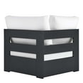 thumbnail image 4 of Tahoe Outdoor Patio Powder-Coated Aluminum Modular Corner Chair in Gray White, 4 of 8
