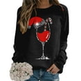 thumbnail image 2 of Gibobby Sudadera Navidad mujer Sudadera de Navidad para mujer, divertido árbol de Navidad, camión, gráfico, cuello redondo, casual, ajuste holgado(Negro,XG), 2 of 5