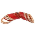thumbnail image 5 of Efulgenz Indian Bridal Bangle Set for Wedding Traditional Red White Floral Bangle Set for Women Punjabi Chura Bangles CZ Crystal Bridal Dulhan Choora Set Bracelet Fashion Jewelry (74 Pcs) Size 2.4, 5 of 6