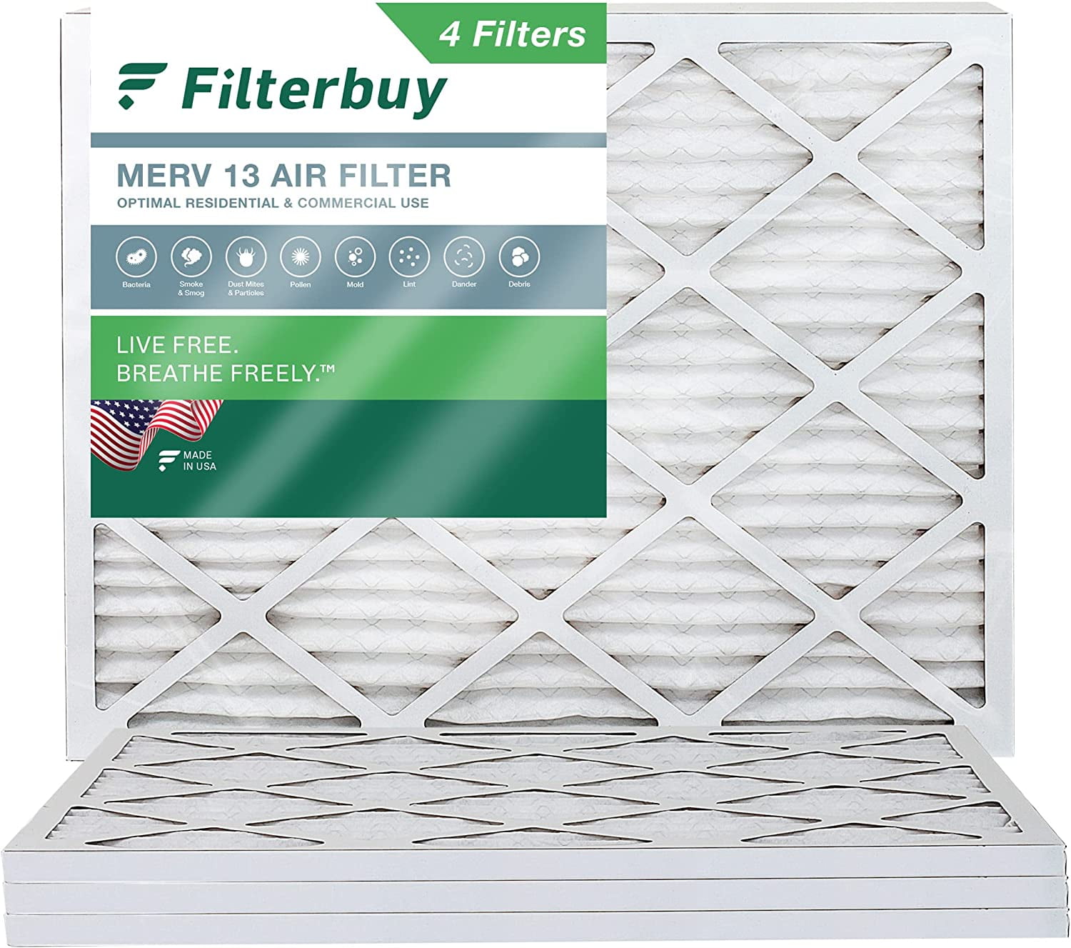 12-PACK Flanders Precisionaire Nested Glass Air Filter 16 X 25 X 1 OR 16 x 20 x1 