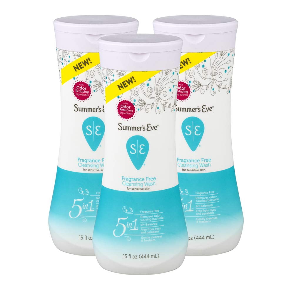 Summer's Eve Cleansing Wash, Fragrance Free, Gynecologist Tested, 15 Fl Oz (Pack of 3)