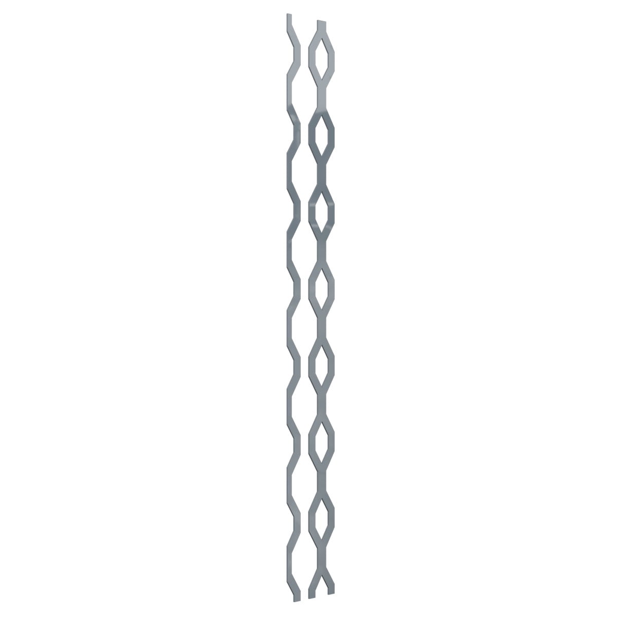 Ekena Millwork 47"H x 1/8"T Wabash Adjustable Acrylic Decorative Slat Wall Panel Kit, Dark Grey (contains 23 Slats + 1 Straight Edge Starter Slat)