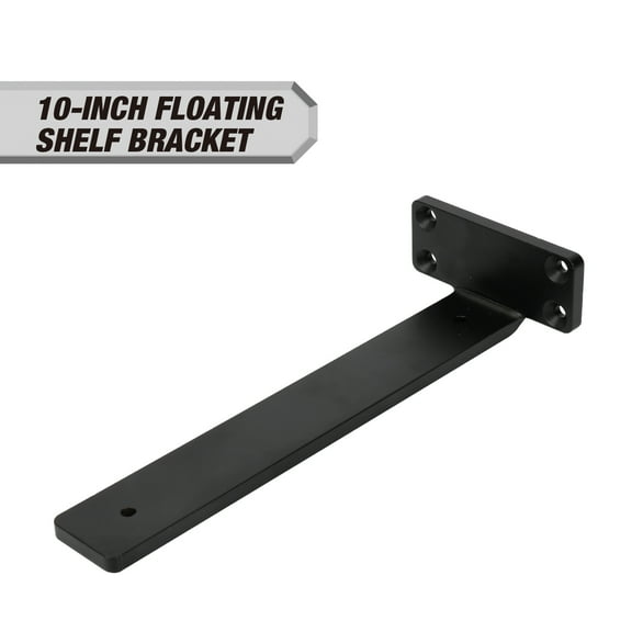 Hyper Tough 10 in x 4 in Floating Shelf Bracket, Black