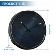 thumbnail image 3 of Indoor 12' Voice-Activated Luminous Decoration Wall Clock With LED Night Light Starry Night Sky, 3 of 8