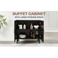 thumbnail image 2 of Xukmct Buffet Cabinet with Handle and Shelves, Rattan Door Storage Cabinet for Living Room, 2 of 10