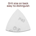 thumbnail image 3 of 30 Pcs 3-1/8 Inch (80mm) Triangular Hook & Loop Oscillating Multitool Sanding Pads Triangle Sanding Pads 40 Grit No Hole Triangle Sandpaper Detail Sander Sandpaper for Wood Metal Polishing, 3 of 7