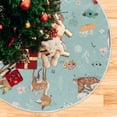 thumbnail image 5 of FMSHPON Cute Deer Xmas Christmas Tree Skirt Stand Mat for Holiday Party Decoration Indoor Outdoor 48 inches, 5 of 6