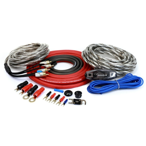 Knukonceptz Kolossus Flex Complete 4 Gauge 4 Channel Ofc Amplifier Wiring Installation Amp Kit Walmart Com Walmart Com