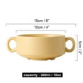 thumbnail image 3 of Qeeadeea Colorful Bouillon Cups, ColorfulFrench Onion Soup Bowls With Handles, French Onion Soup Crocks Oven Safe, Microwave Soup Bowl-yellow-Set of 4, 3 of 7