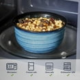 thumbnail image 4 of Hasense Cereal Bowl Set of 6, 20 Ounces Ceramic Soup Bowls Set for Kitchen, Suit for Cereal Soup Rice Pasta Salad Oatmeal, Microwave and Dishwasher Safe(Blue), 4 of 7
