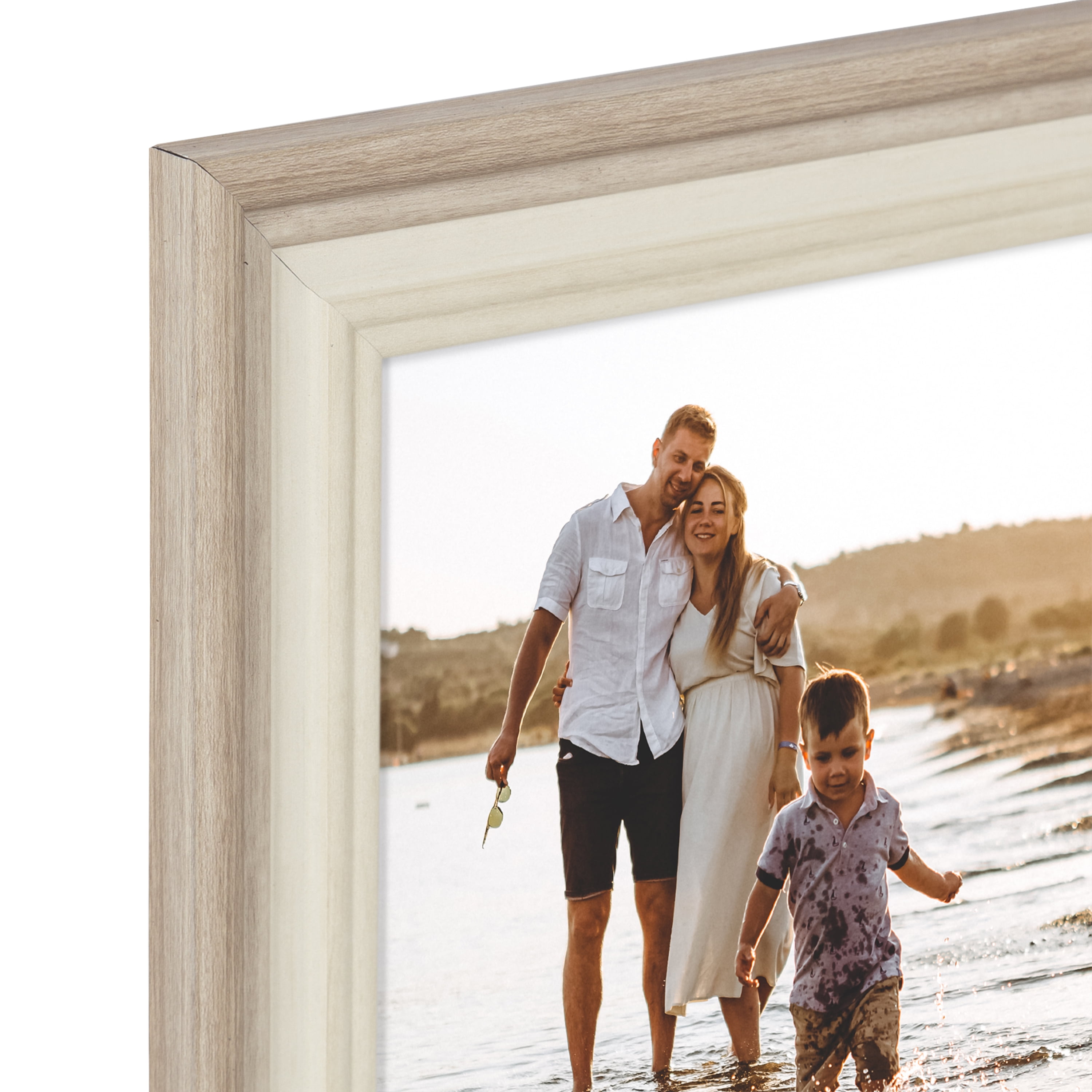 (2 pack) Mainstays – 8x10 Picture Frame – Two Tone Beige Tabletop Photo Frame