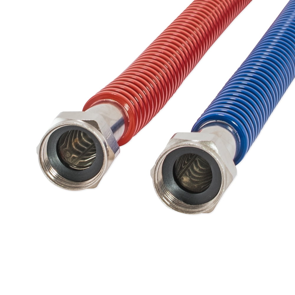 Eastman 0437124 Corrugated Stainless Steel Water Heater Connectors, 3/4 inch FIP, 24 inch, 2 Pack