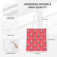 thumbnail image 4 of DouZhe Reusable Grocery Bags, Pink Hearts Love Cute Panda Lightweight Polyester Canvas Cloth Tote Bag for Travle Gym Shopping School, 15" x 16", 4 of 7