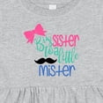 thumbnail image 4 of Inktastic Big Sister to a Little Mister Bow and Mustache Girls Baby Dress, 4 of 5